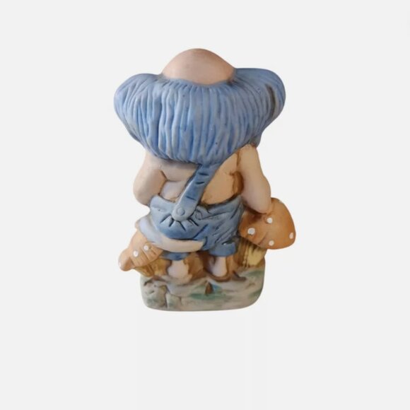 Vintage 1970s Garden Gnome Old Elf Pixie Ceramic Mold Cast Figure 4" Statue - Picture 5 of 10